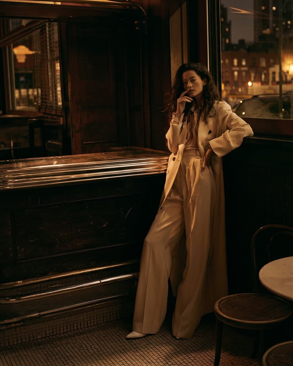Bar portrait relit with warm evening lamplight